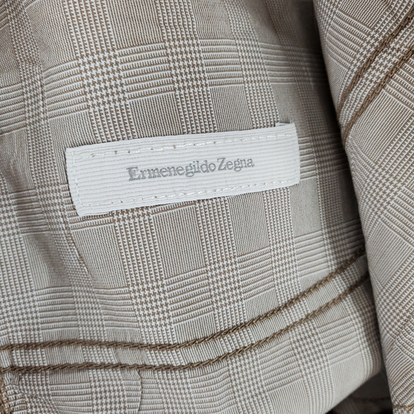 Ermenegildo Zegna Pants Chino Khaki Tan Mens 35x30 Lightweight Straight Leg - Picture 12 of 15